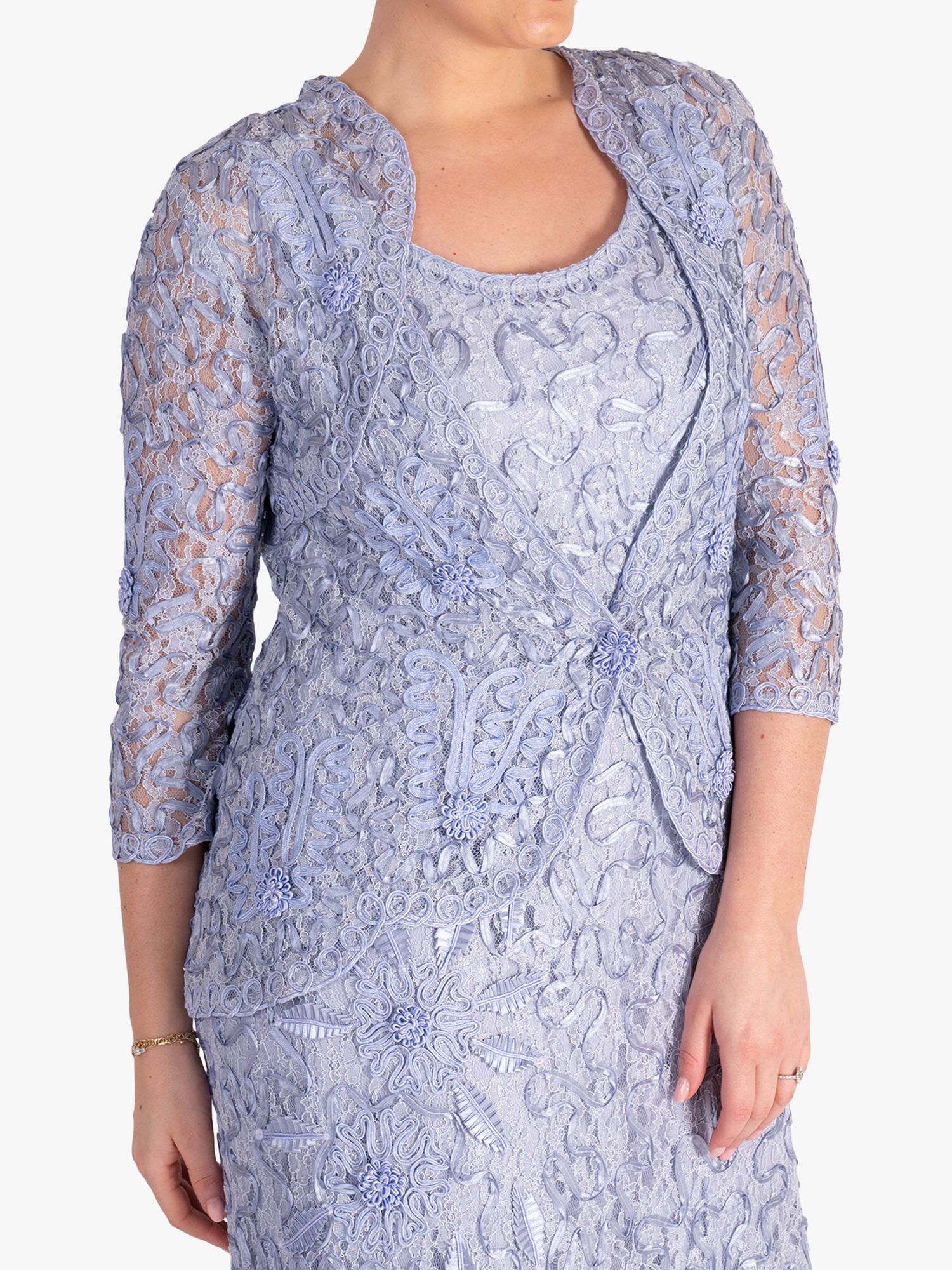 Buy chesca Luxe Lace Jacket, Lilac Online at johnlewis.com