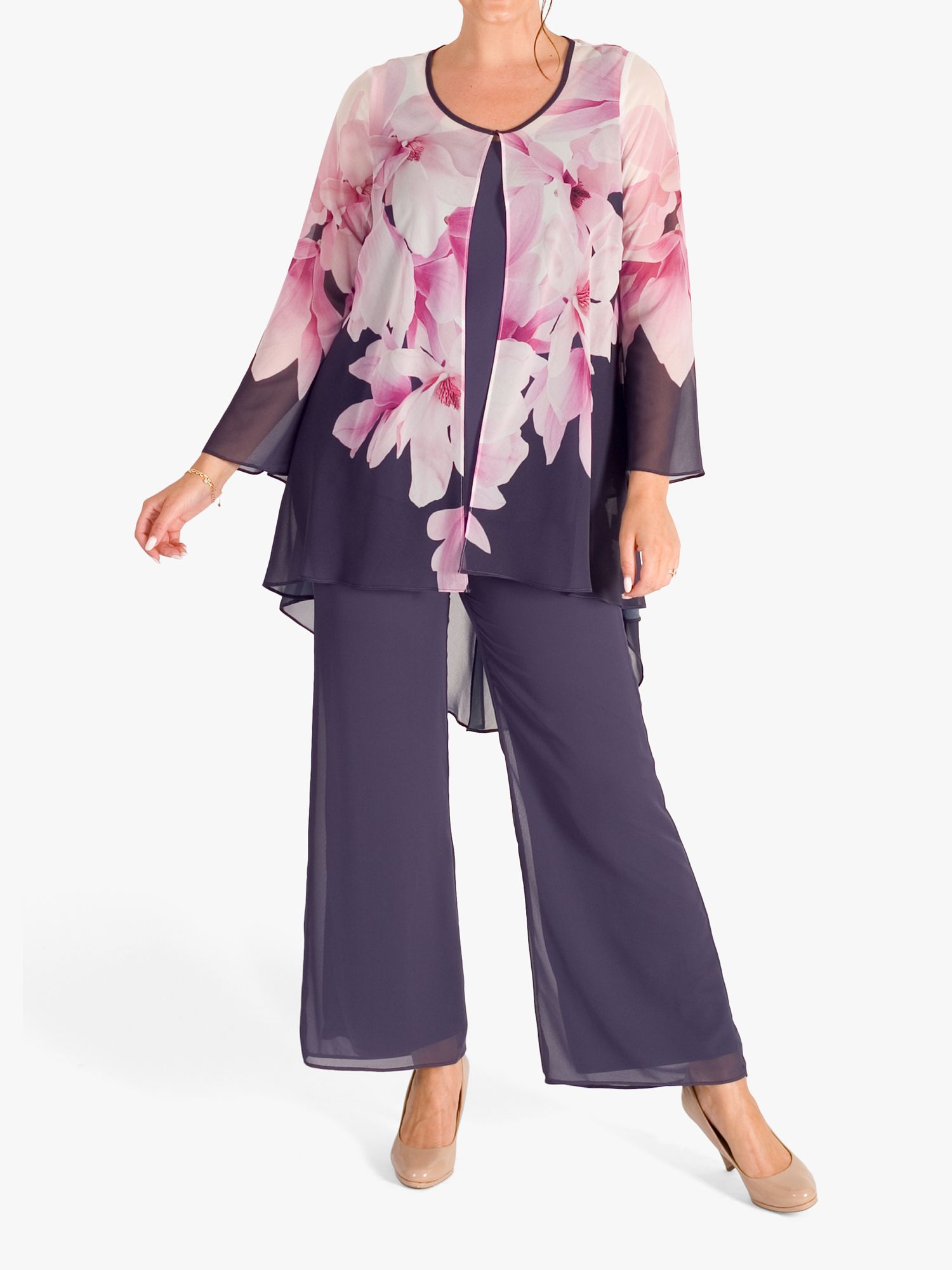 Chesca Garland Floral Kimono, Violetta/Pink