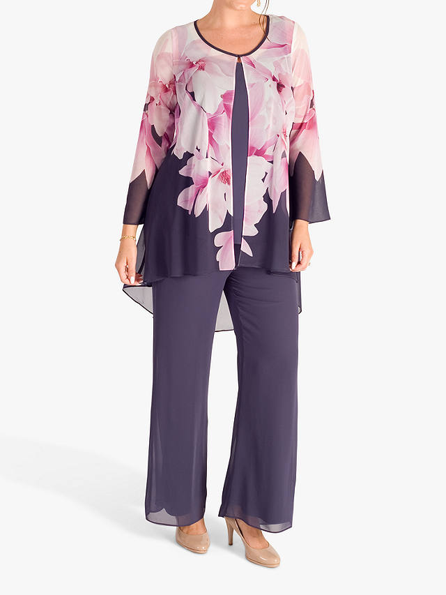 chesca Garland Floral Kimono, Violetta/Pink at John Lewis & Partners