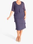 chesca Layered Chiffon Knee Length Dress, Violetta