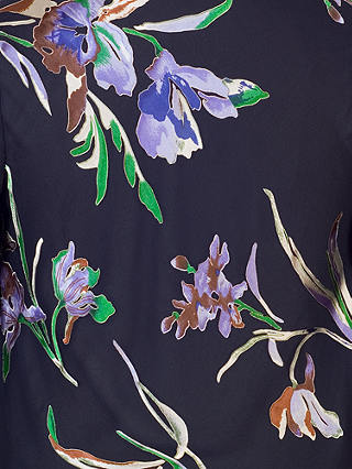Chesca Devoree Floral Silk Blend Shrug, Navy