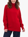 Celtic & Co. Geelong Slouch Roll Neck Jumper, Pillarbox Red