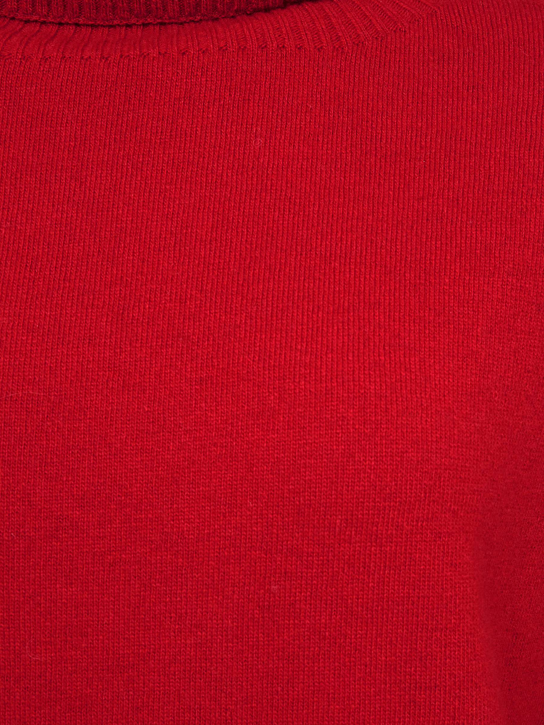 Celtic & Co. Geelong Slouch Roll Neck Jumper, Pillarbox Red at John ...