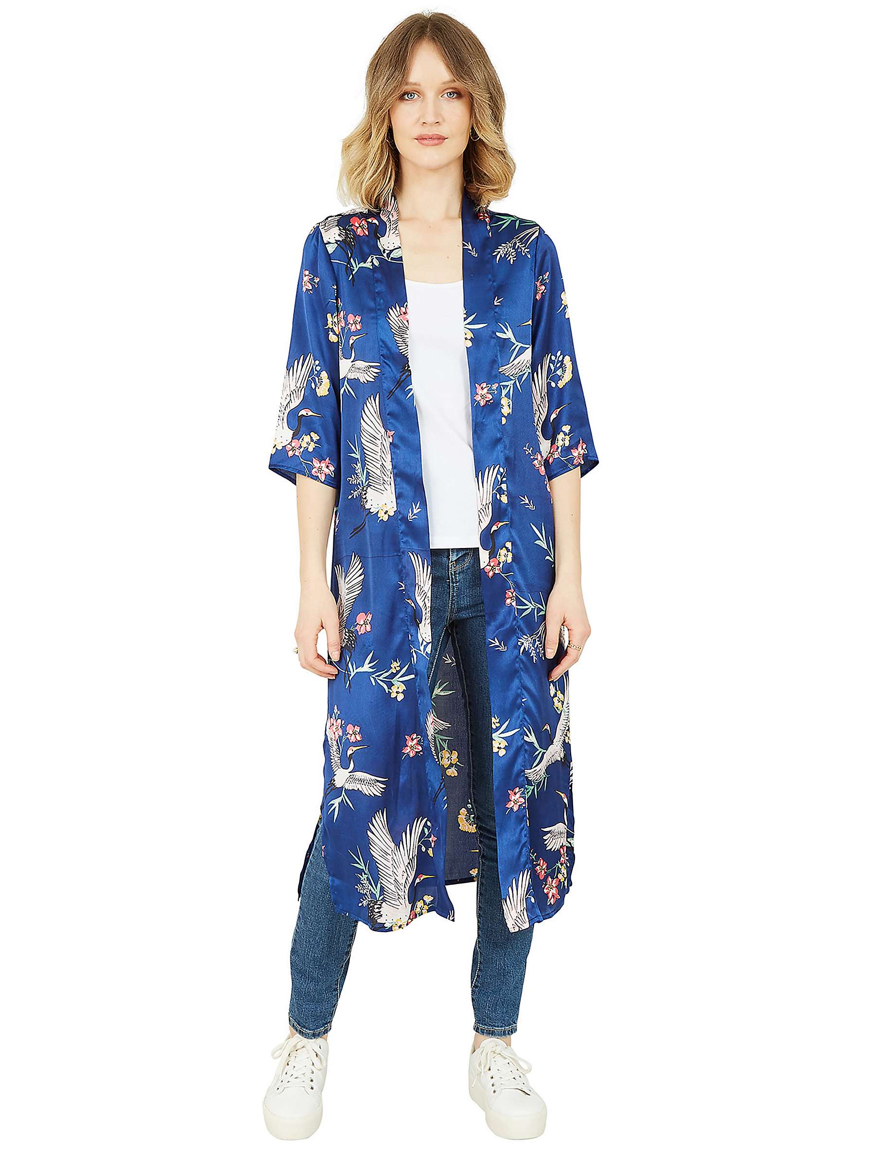 Buy Yumi Crane and Flower Print Satin Kimono Online at johnlewis.com
