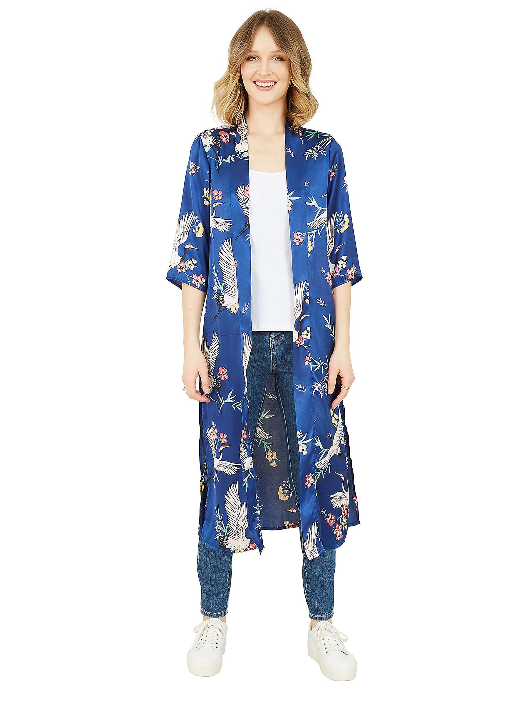 Buy Yumi Crane and Flower Print Satin Kimono Online at johnlewis.com