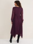 Phase Eight Dani Pleated Midi Dress, Plum