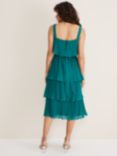 Phase Eight Arria Tiered Midi Dress, Malachite, Malachite