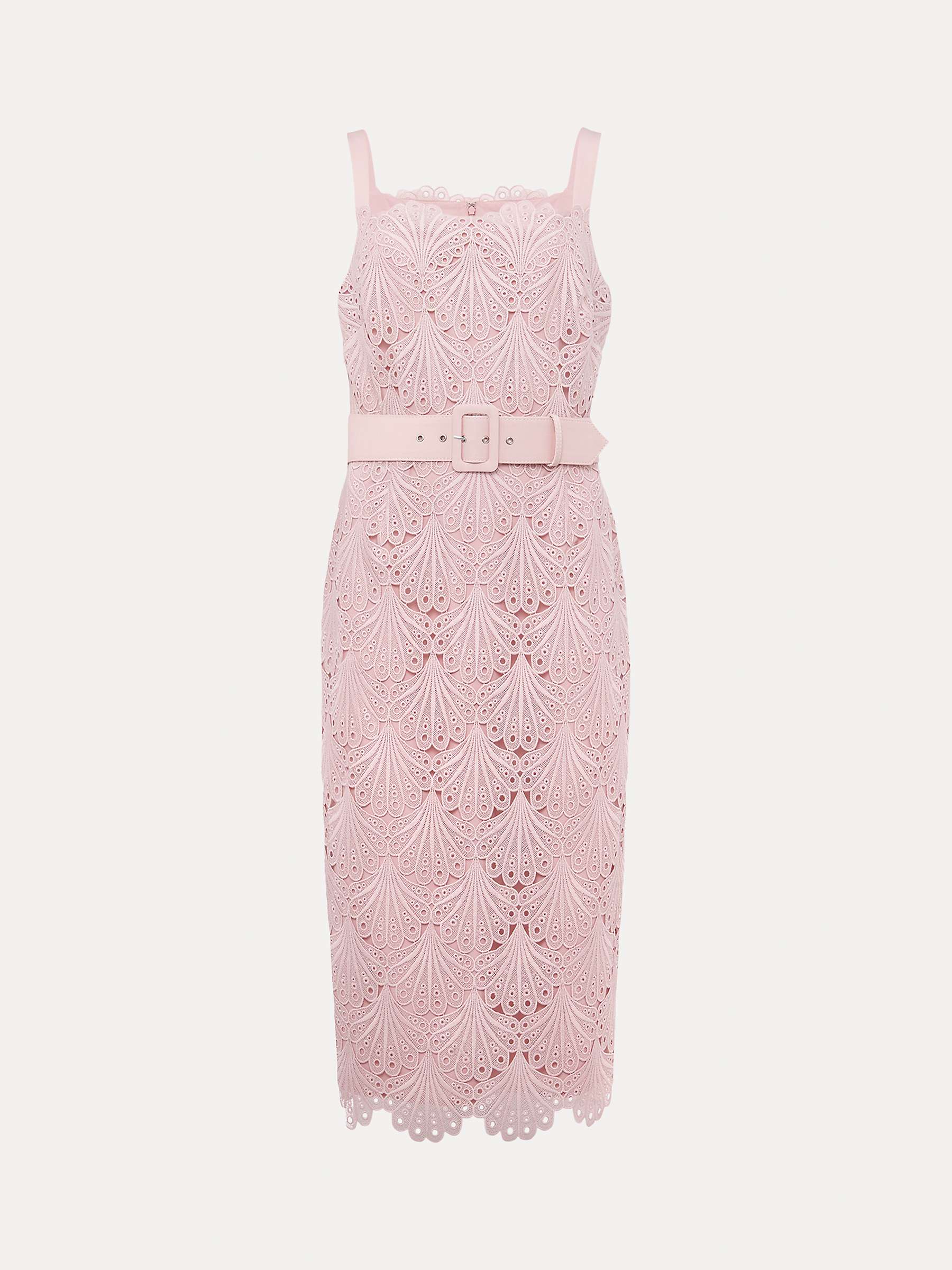 Buy Phase Eight Carrie Midi Lace Dress, Clay Online at johnlewis.com