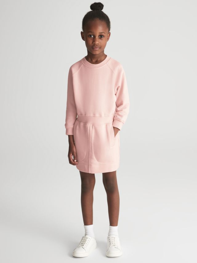 Pink cheap sweatshirt dress