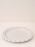 Truly Lifestyle Pom-Pom Stoneware Round Serving Platter, 31cm, Pale Grey