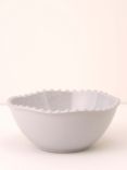 Truly Pom-Pom Stoneware Serving Bowl, Pale Grey