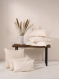 Truly Velvet Frill Edge Rectangle Cushion, Cream