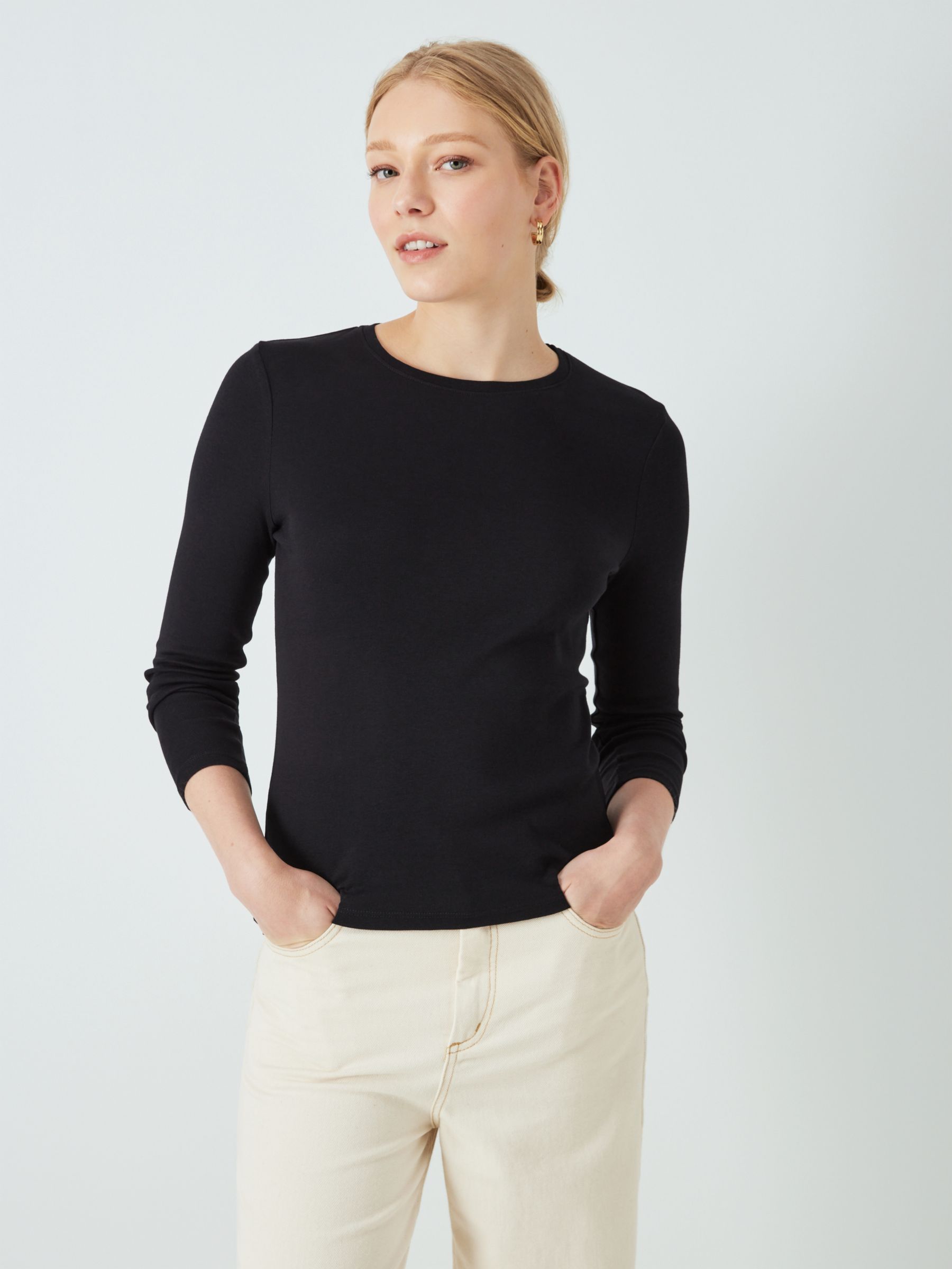 Women's Black Long Sleeve Shirts & Tops