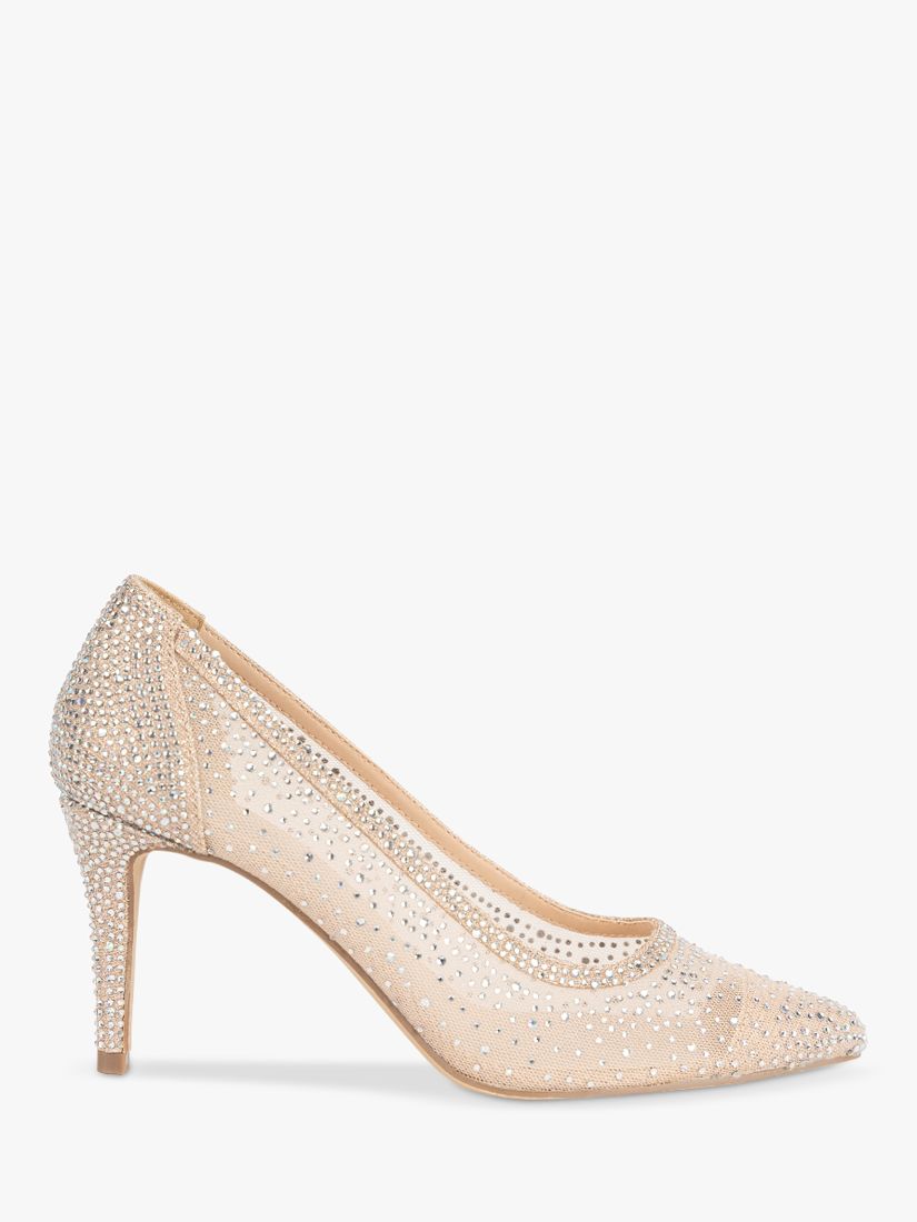 Paradox London Studded High Heel Court Shoes, Champagne at John Lewis &  Partners