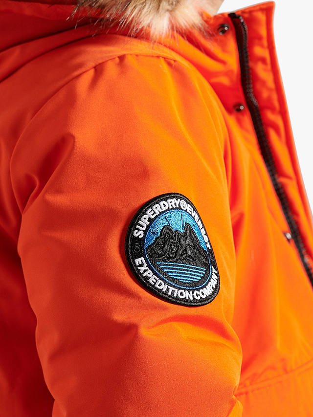 Superdry Everest Bomber Jacket, Orange at John Lewis & Partners