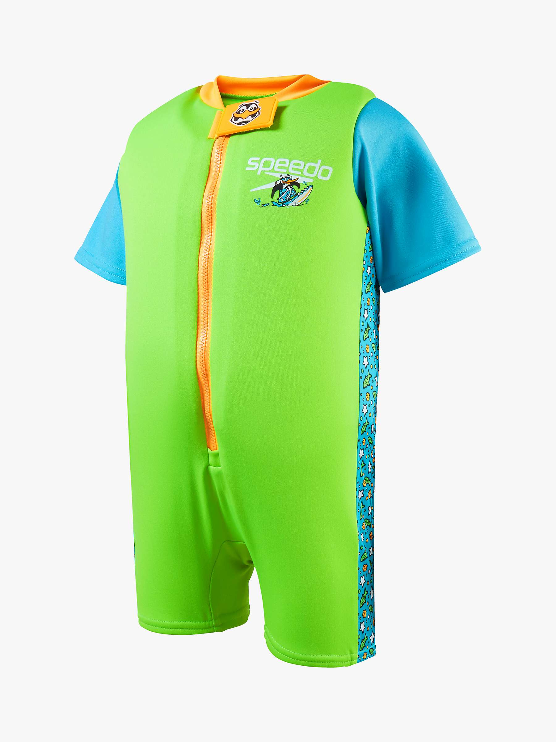 Buy Speedo Baby Penguin Floatsuit, Azure Blue/Fluro Online at johnlewis.com