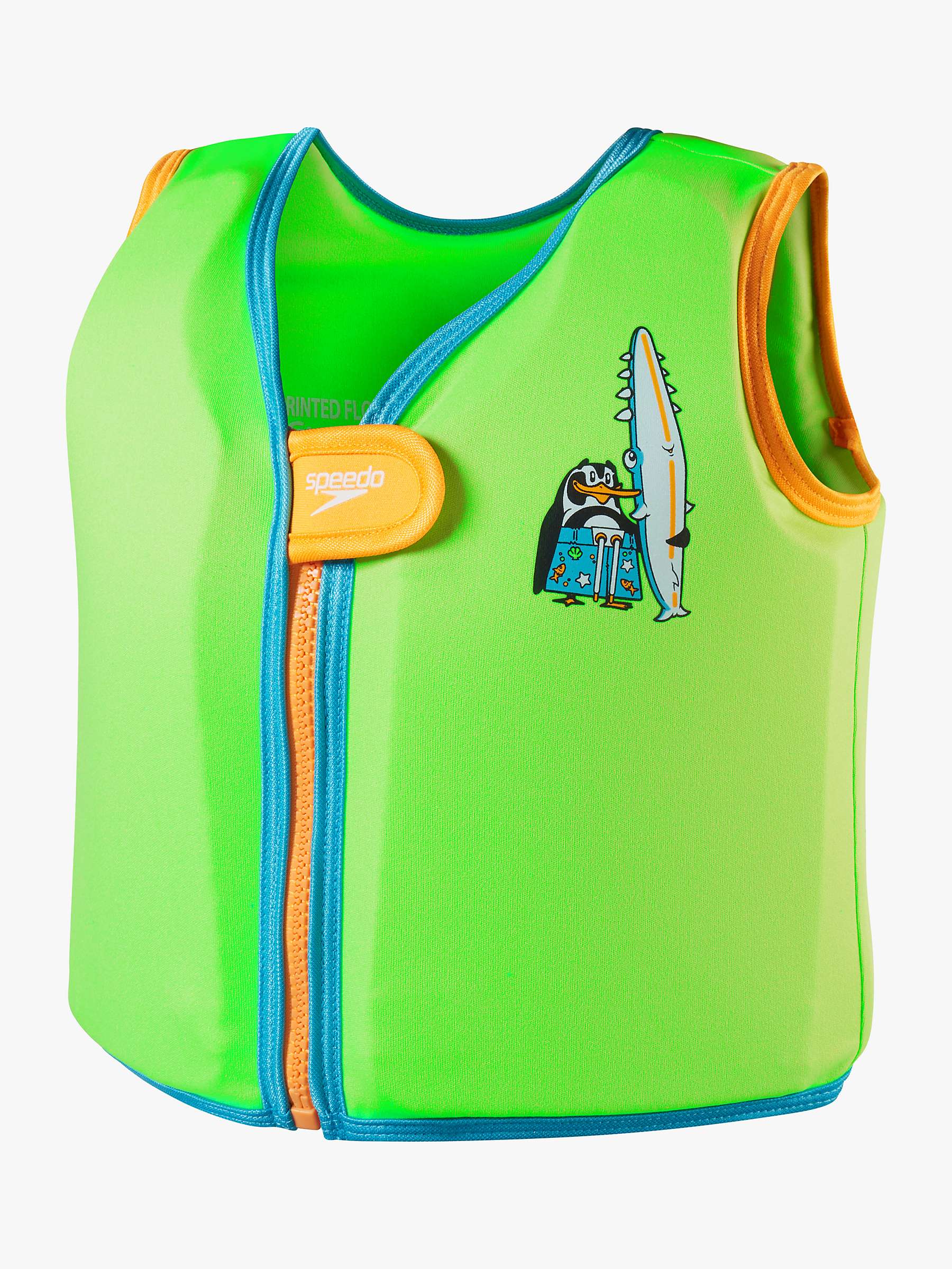Buy Speedo Baby Penguin Float Vest, Azure Blue/Fluro Online at johnlewis.com