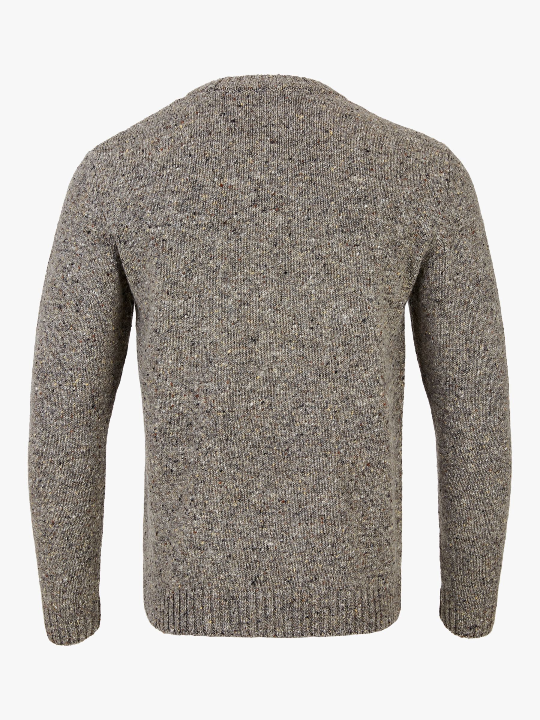 Celtic & Co. Donegal Wool Crew Neck Jumper, Grey Pebble at John Lewis ...