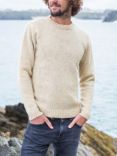 Celtic & Co. Wool Knit Crew Neck Jumper, Oatmeal