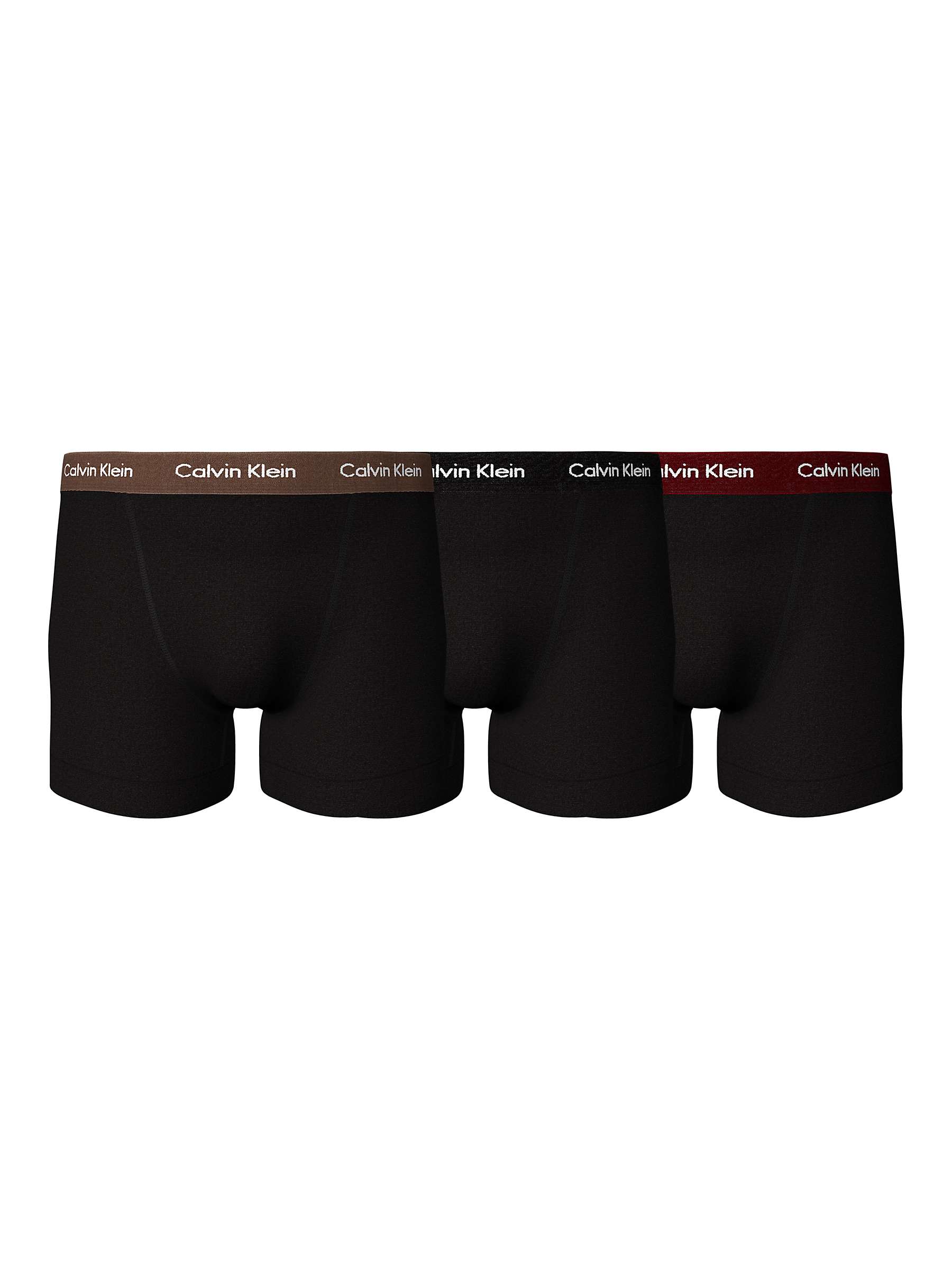 Calvin Klein Modern Structure Colour Band Trunks, Pack of 3 at John Lewis &  Partners