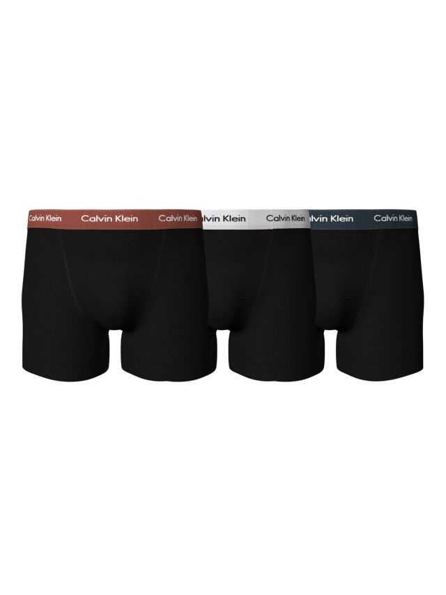 Calvin Klein Modern Cotton 3-Pack Stretch Trunks in Multi