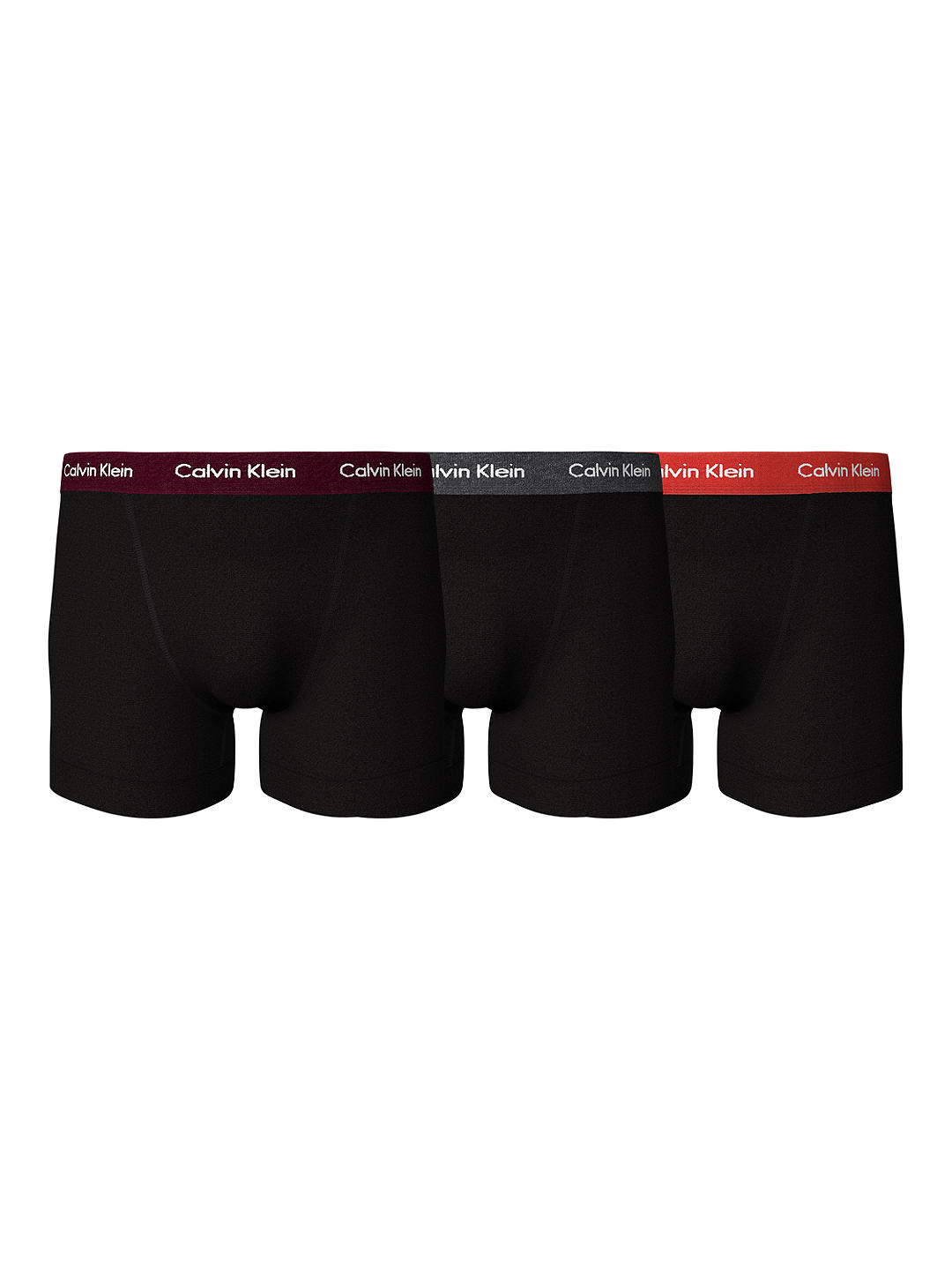 Calvin Klein Modern Structure Colour Band Trunks, Pack of 3