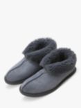 Celtic & Co. Men's Sheepskin Bootee Slippers, Dark Grey