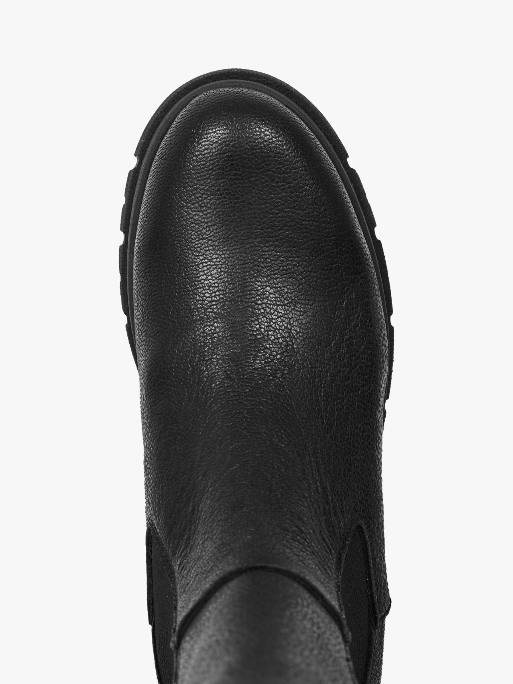 Celtic & Co. Chunky Tall Leather Chelsea Boot, Black, 3