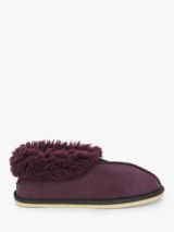 John Lewis Sheepskin Cropped Boot Slippers, Brown at John Lewis