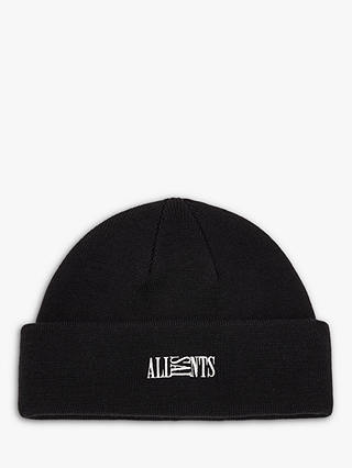 AllSaints Oppose Logo Wool Blend Beanie Hat
