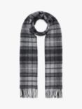 Celtic & Co. Unisex Tartan Lambswool Scarf, Grey Buchannon