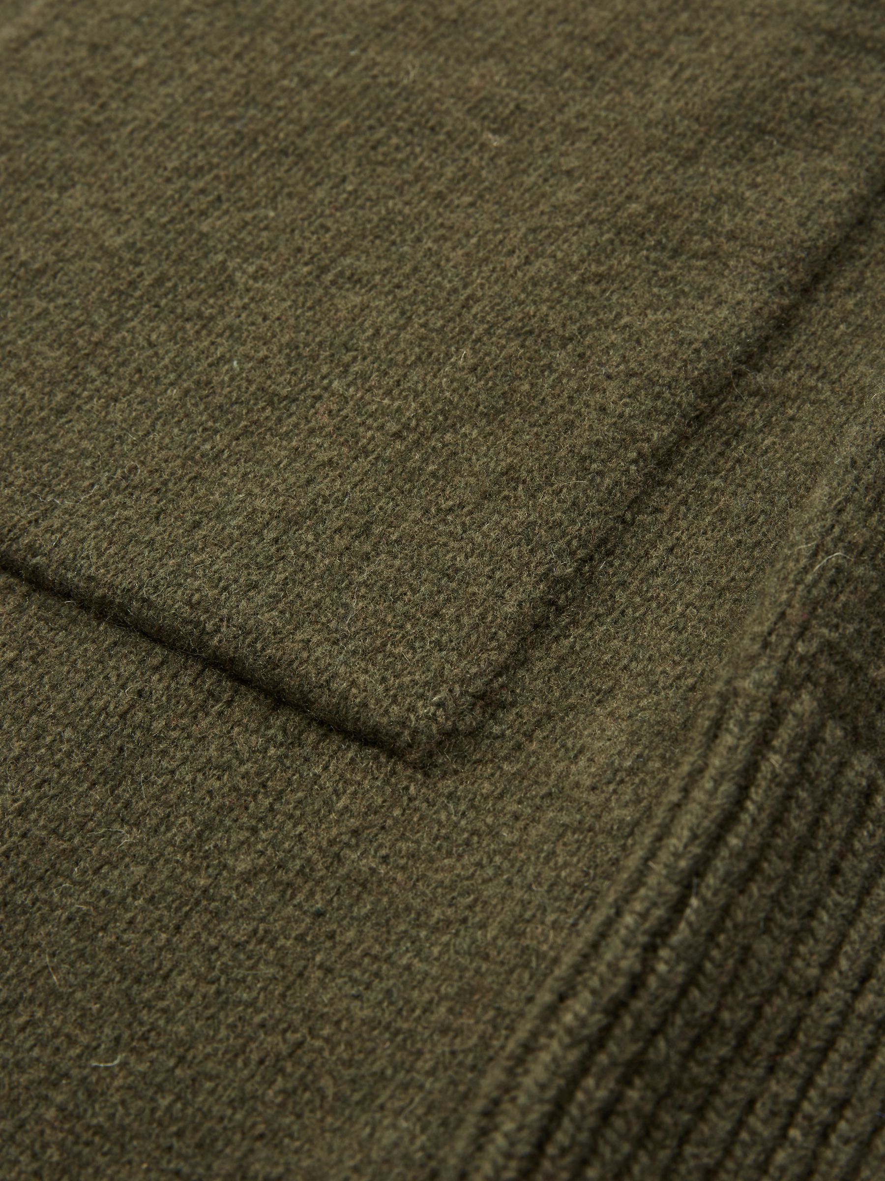 Celtic & Co. Felted Longline Cardigan, Olive at John Lewis & Partners