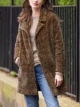 Celtic & Co. Cheetah Print Sheepskin Coat, Brown