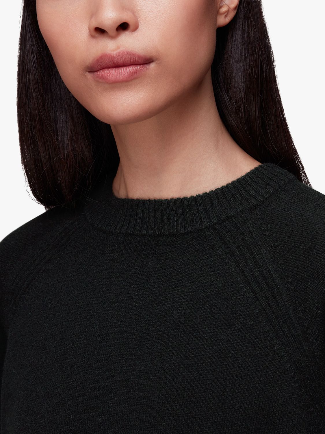 Whistles Ultimate Cashmere Jumper, Black, XS
