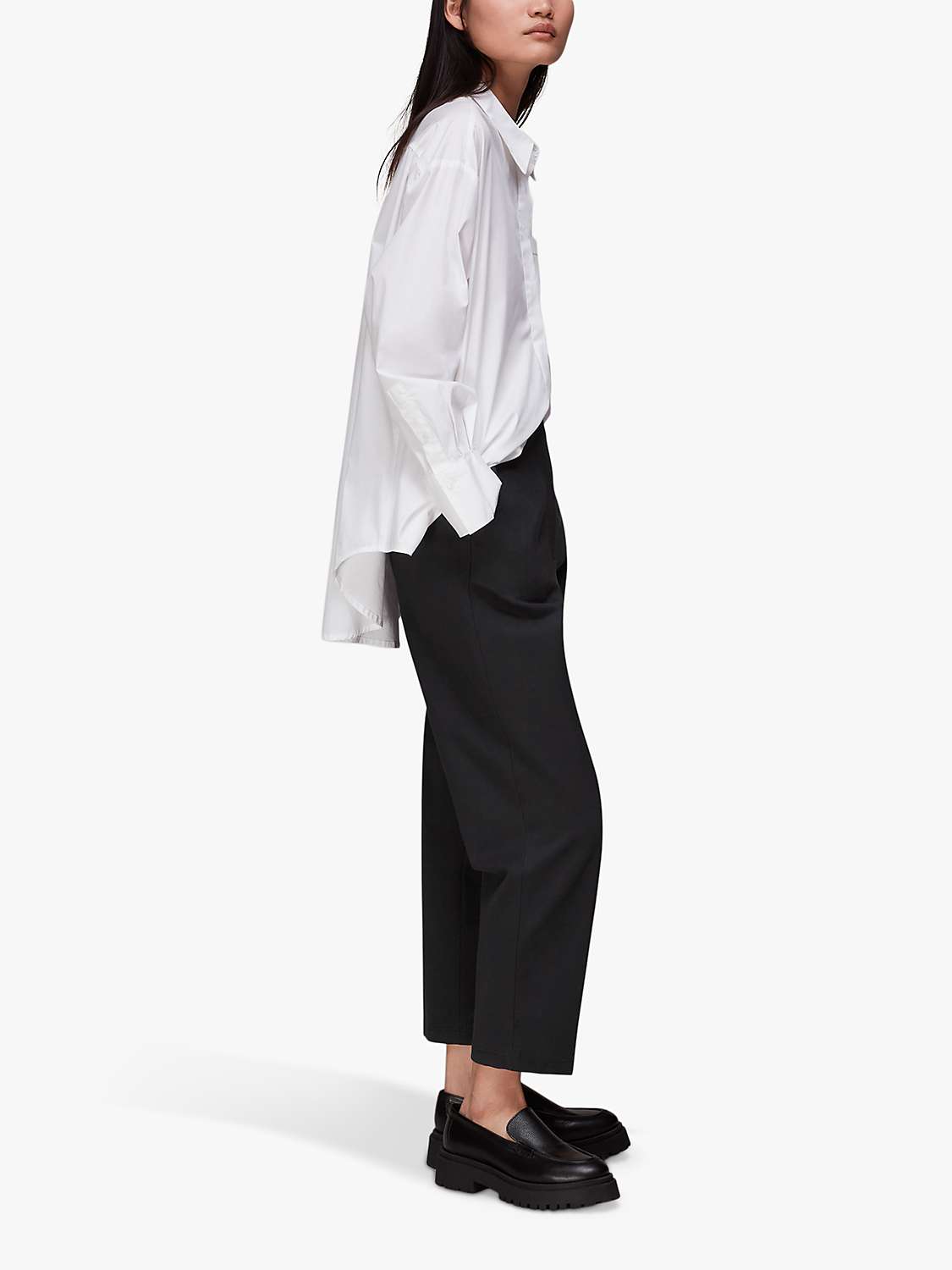 Buy Whistles Lila Ponte Trousers, Black Online at johnlewis.com