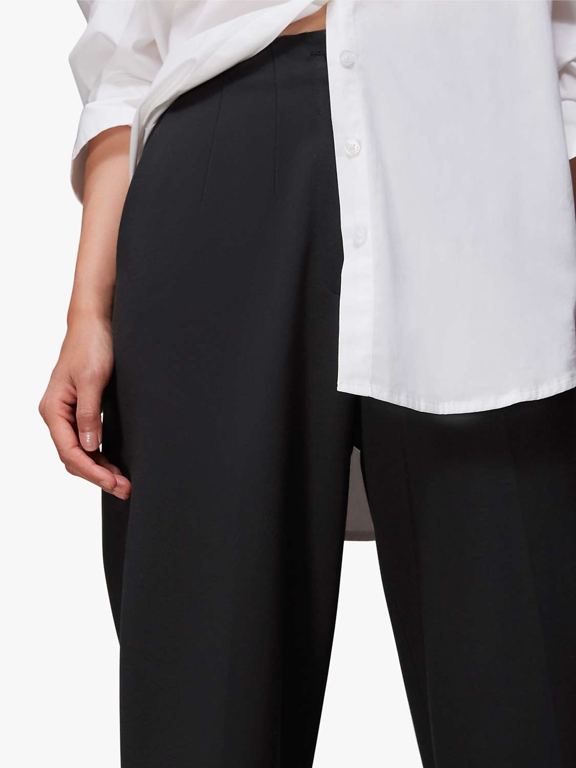 Buy Whistles Lila Ponte Trousers, Black Online at johnlewis.com