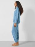HUSH Flo Star Print Relaxed Jersey Pyjama Set, Blue