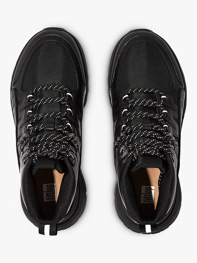 FitFlop Neo Leather Mix Hiking Shoes, Black at John Lewis & Partners