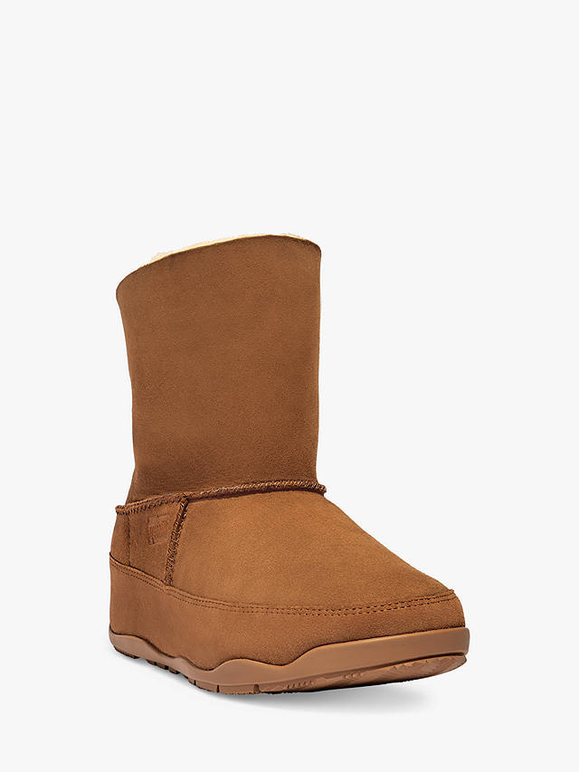 FitFlop Mukluk Suede Ankle Boots, Light Tan