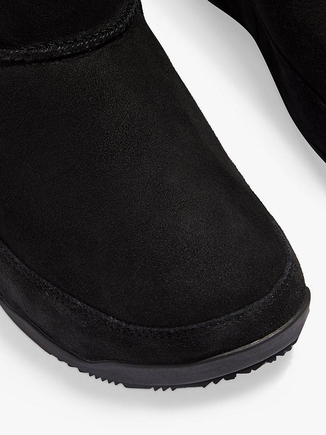 FitFlop Mukluk Suede Ankle Boots, All Black