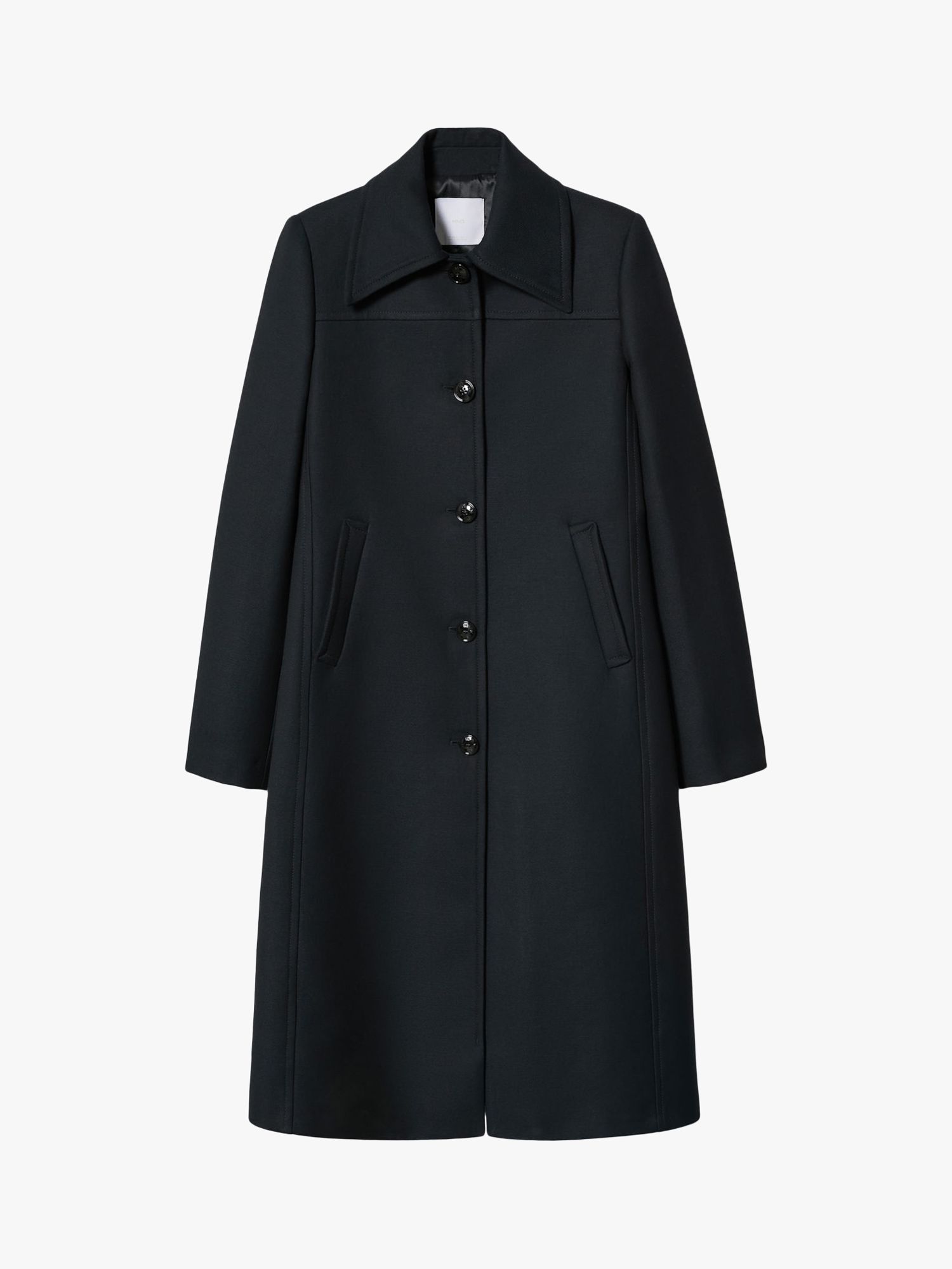 Mango Tailored Coat, Navy