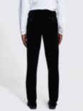 Moss Slim Fit Velvet Dress Trousers, Black