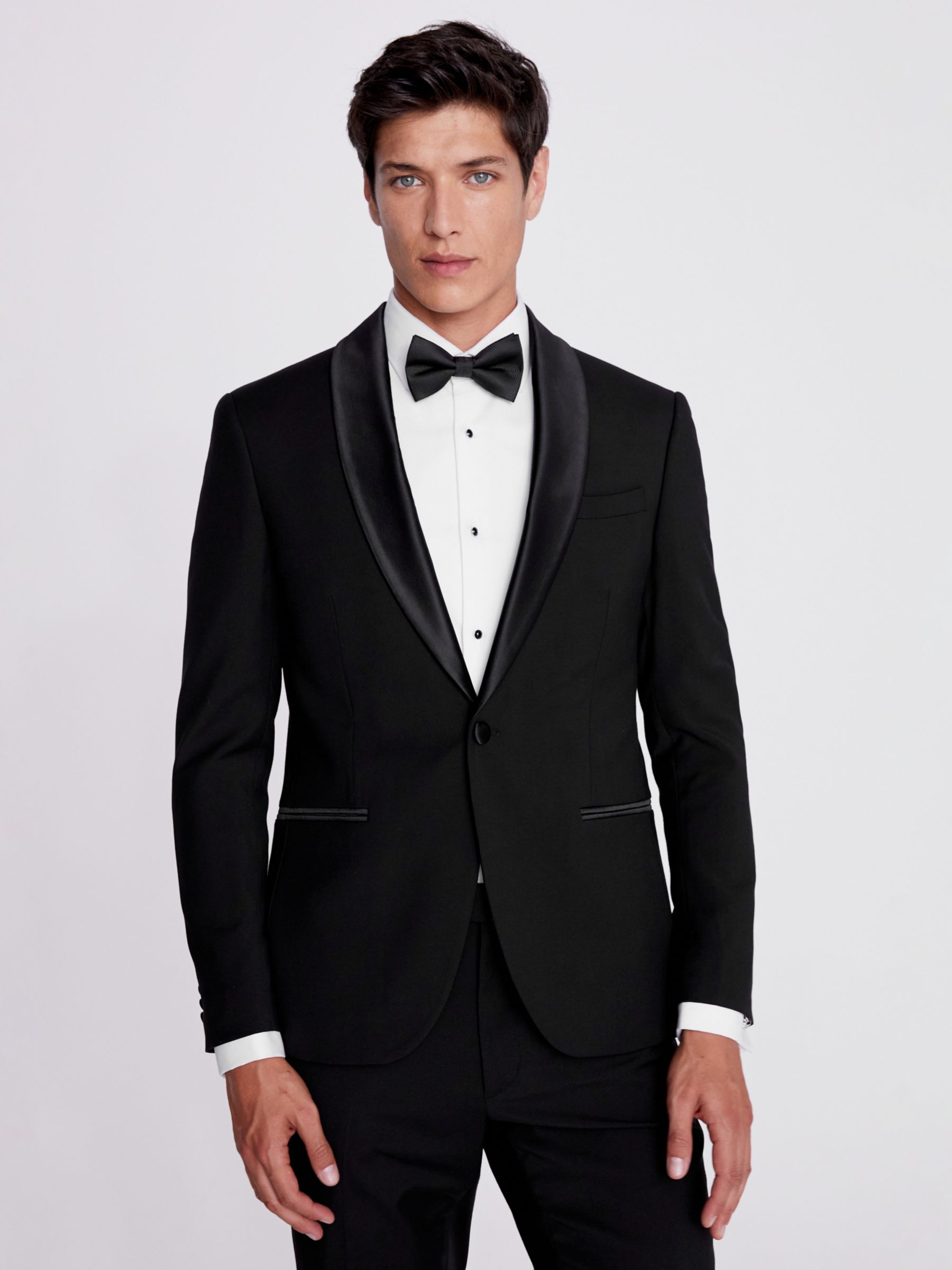 Moss Slim Fit Tuxedo Jacket, Black at John Lewis & Partners