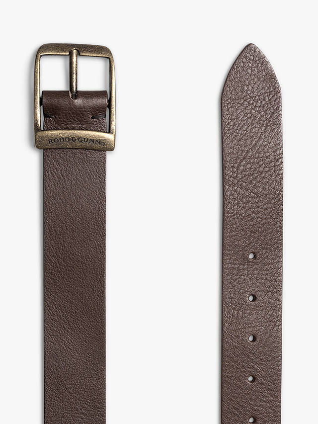 Rodd & Gunn Coronet Crescent Leather Belt, Mud