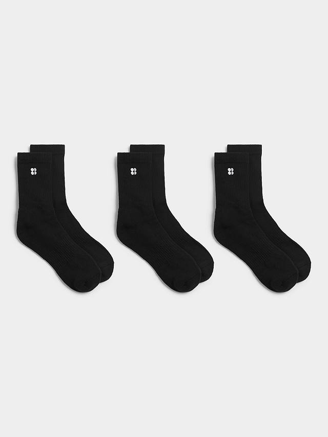 Sweaty Betty Go Faster Ankle Socks, Pack of 3, Black