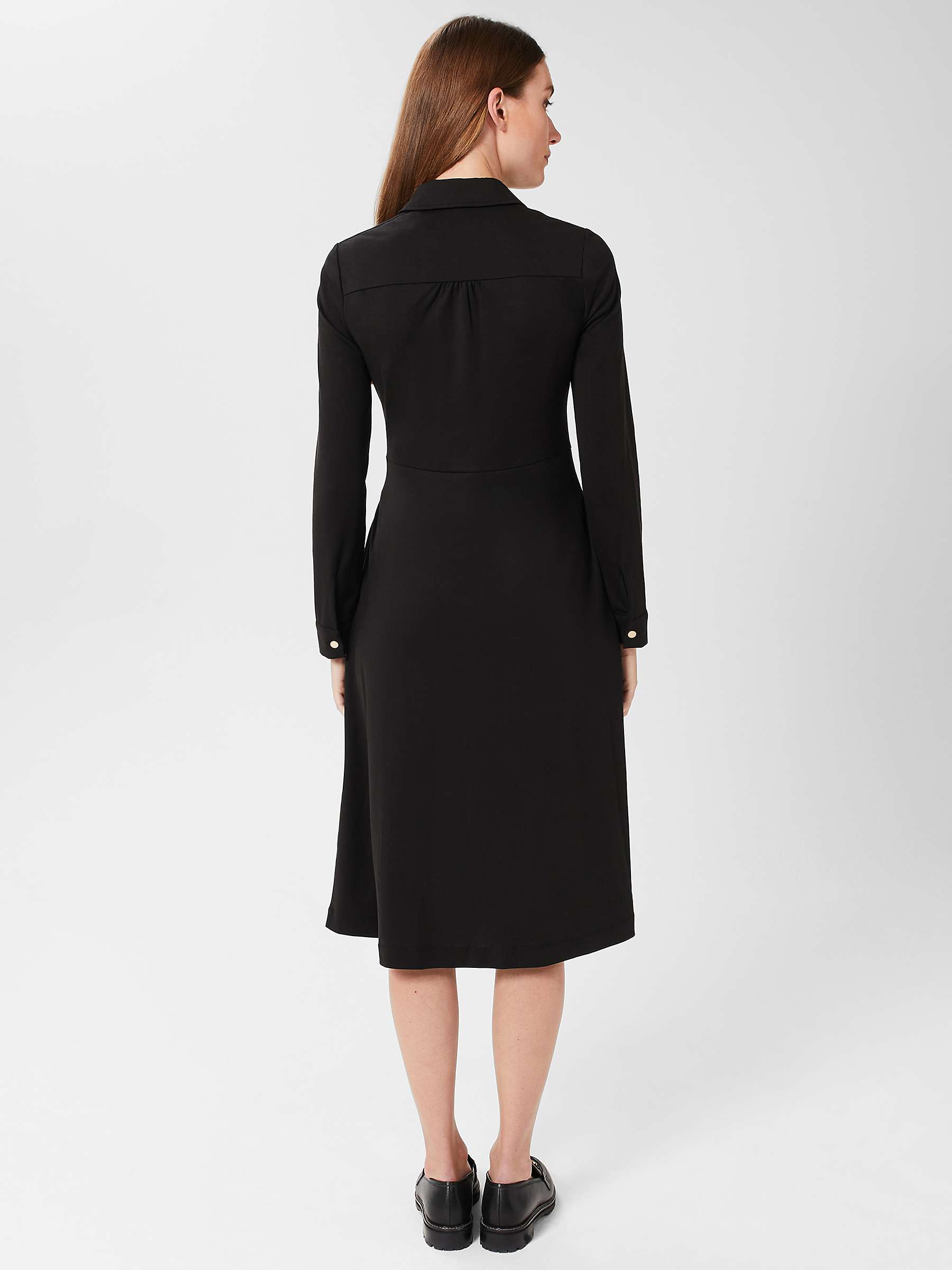 Buy Hobbs Karina Shirt Dress, Black Online at johnlewis.com