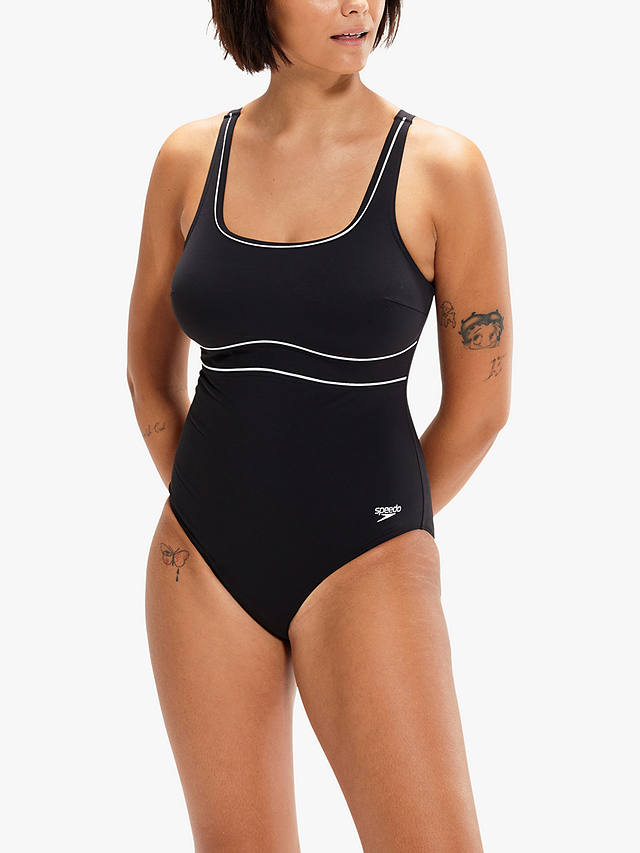 Speedo Shaping ContourEclipse Swimsuit, Black/White