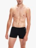 Speedo Hyper Boom Spliced Swim Shorts, Black/Dove Grey