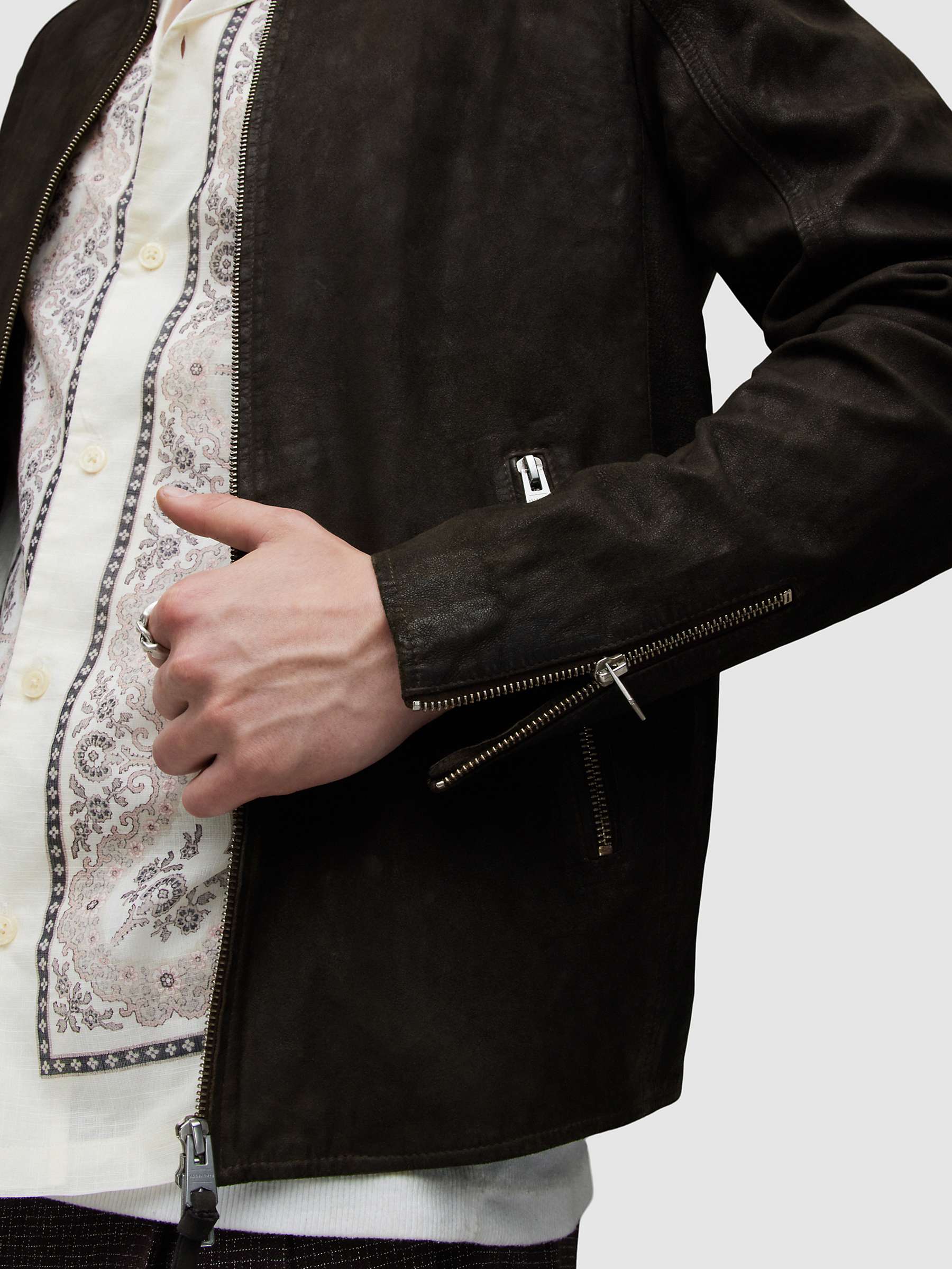 Buy AllSaints Cora Leather Jacket Online at johnlewis.com