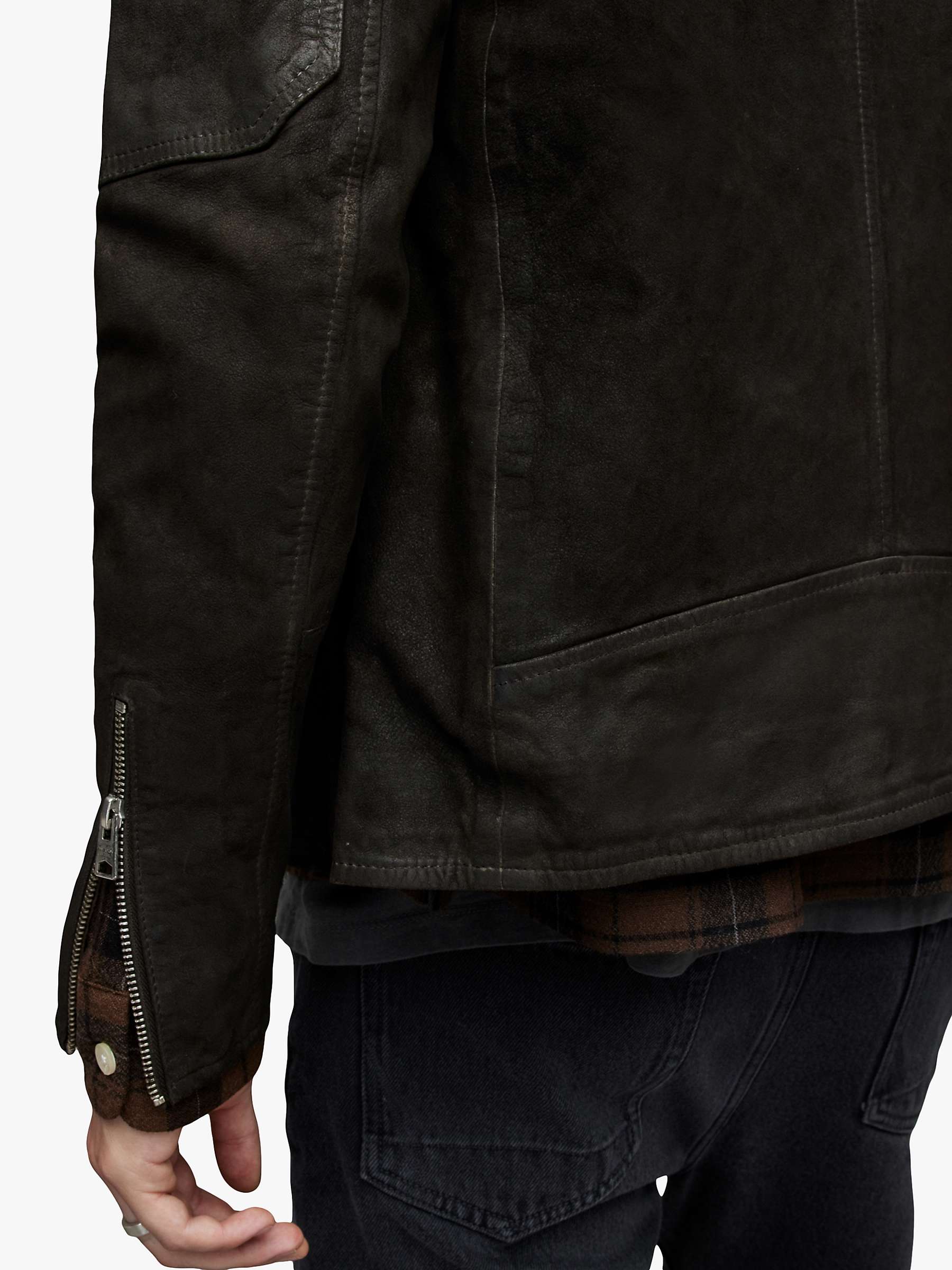 Buy AllSaints Cora Leather Jacket Online at johnlewis.com